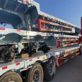 Ra260 excavator, low flatbed semi trailer, light large flatbed trailer, three axle small short board trailer, driving smoothly