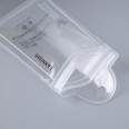 Ruihang Transparent PVC Card Head Hook Bag Cartilage Zipper Label Self sealing Bag Jewelry Packaging Bag