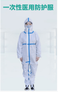 Fulang Medical Isolation Clothing Isolation Clothing Disposable Protective Clothing One piece Protective Full body Work Clothing with a Hat