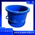 Cement pipe socket fittings, steel flange expansion quick joints, carbon steel material, internal and external spray plastic corrosion resistance