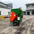 Large scale breeding farm cattle and sheep feed mixer, three wheel spreader, ration mixer, shredding and silk kneading preparation machine