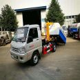 Dongfeng Xiaobawang 3-way hook arm garbage truck with blue card can enter the underground warehouse, and one car can be equipped with multiple boxes