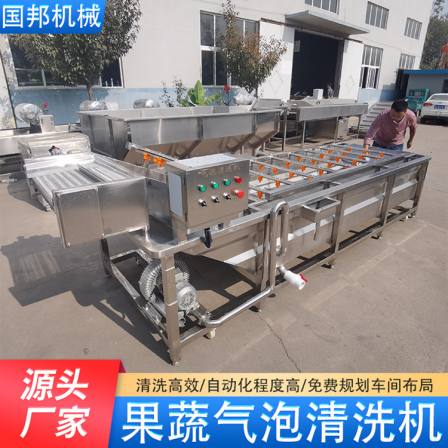 Vegetable Cleaning Machine Spinach, Cabbage, Chrysanthemum, and Artemisia Bubble Cleaning Machine Fully Automatic Fruit and Vegetable Cleaning Equipment