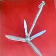 B-type folding anchor ship anchor with four claws. Ship accessories made of malleable steel support customization