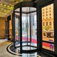 Customized two wing glass Revolving door of hotel and shopping mall as required, intelligent ring pillar electric door of office building, Sean manufacturer