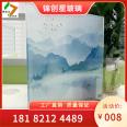 Customized silk and silk glass landscape painting, glass screen partition, landscape wall decoration, silk glass