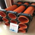 PVC power protection pipe weak current lighting threading pipe outdoor strong current buried pipe flame retardant and fire-resistant Xingtai customized