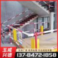 Standardized edge protection railing for construction sites, staircase handrails, upright poles, and temporary railings for staircase construction