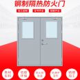 High rise corridor fireproof door, steel grade A and B, double leaf opening and closing, smooth and powerful processing