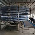 304 stainless steel spiral cooling tower for food, multi-layer mesh belt conveyor tower, seafood and meat conveyor belt, quick freezer