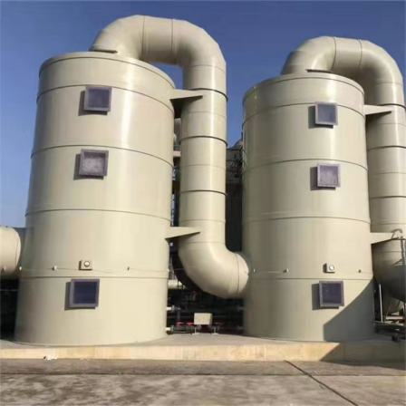 Zhenkuo Dust Removal Purification Tower Industrial Acid Mist Waste Gas Treatment Equipment PP Stainless Steel Acid Alkali Washing Tower Spray Tower