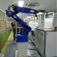 Carton handling robot - automatic loading, unloading, stacking and unstacking Robotic arm - robot grabbing products