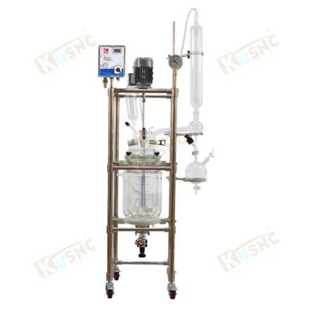 Kuangsheng Industrial - Laboratory explosion-proof double-layer glass jacket reaction kettle can be customized