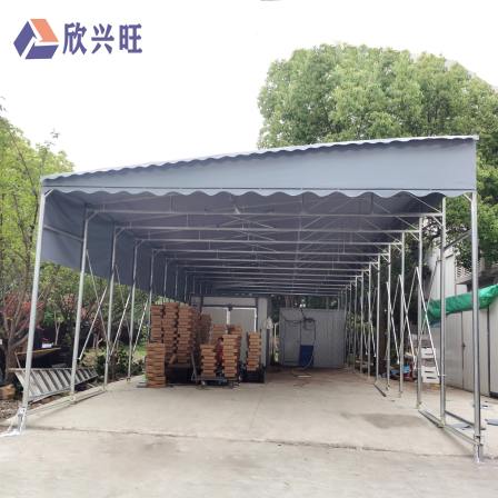 Large storage canopy, aisle shrinkage canopy, outdoor mobile sliding canopy, door-to-door installation
