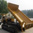 Crawler truck self dumping design for QY-120 steel tracked transport vehicle