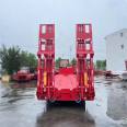 13.75 meter hook machine plate truck, large excavator, semi-trailer, hydraulic ladder transport vehicle