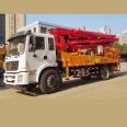 Weishi pump truck with mixer, 33 meters, single bridge, 4 meters, and 6 meters, with a narrow wheelbase for concrete mixing and pumping in a small site