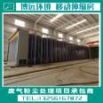 Mobile telescopic paint spraying room, paint baking room, high temperature resistance, complete set of dust removal equipment, dust-free air drying, polishing, electric double track