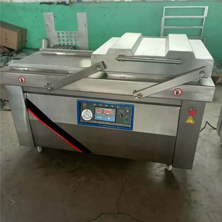 Full automatic spiced fish platform Vacuum packing machine Crab willow double room Vacuum packing equipment Zhongxin Zhida