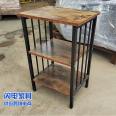 Manufacturer's direct supply of double floor metal solid wood shelves for home kitchens, storage racks, sorting racks, and receiving foreign trade orders