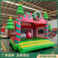 Children's colorful inflatable Christmas tree trampoline, export bouncing bed toy, household air model