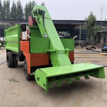 Five cubic large fecal cleaning truck, diesel powered cattle farm shovel truck, customized small fecal cleaning machine