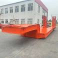 Hongsheng Manufacturing of 15.5-meter Special Equipment Transport Vehicle for Four Lines and Eight Bridges Low Plate Semitrailer