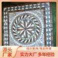 Outdoor garden, villa, courtyard, floor tile, gardening brick ring, circular pastoral feng shui plate, flower inlaid, and Mingrui