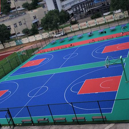 Haokang School Outdoor Sports Specialized Basketball and Badminton Field Suspended Assembly Floor
