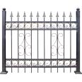 Square tube inserted guardrail, zinc steel park assembly, iron fence, garden landscape railing