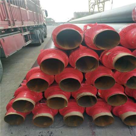 Juxintai black jacket polyurethane directly buried prefabricated rigid foam spiral insulation welded pipe DN600