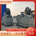 The simple and beautiful Chinese guardian lions in the scenic spot can be placed at the entrance of the hotel