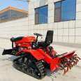 Crawler type rotary tiller, greenhouse orchard diesel belt excavator, tractor, small plow ridger