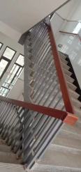 Welding staircase handrail inlay process zinc steel stainless steel Wanying metal