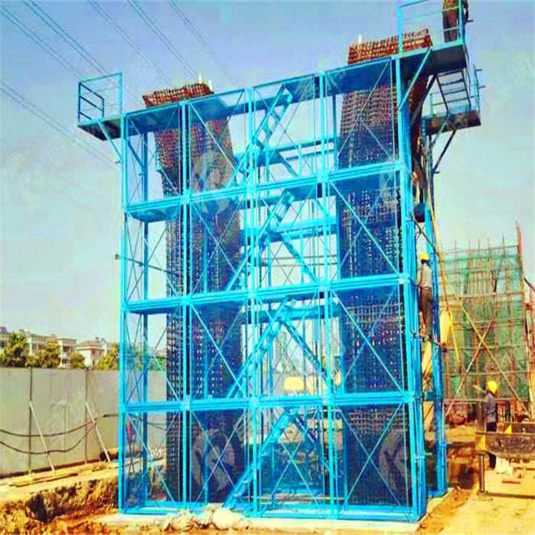 Yibo Production Safety Ladder Bridge Pier Column Construction Ladder Pier Column Protection Platform Supports Different Models