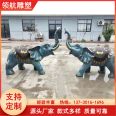 Pilot Sculpture Boutique Copper Elephant Outdoor Square Display Auspicious Animal Shapes Support Customization