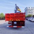 Rear eight wheel crane Dongfeng F5 rear double axle Sany 12 ton straight arm truck mounted crane