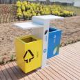 Outdoor secondary garbage can, metal spray plastic fruit skin container, Waste sorting container, street community, park square
