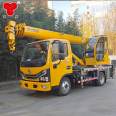 Small transportation crane for engineering construction, 5-ton Dongfeng Guoliu truck crane with double legs for more stability