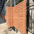 Manufacturer of hollow wall bricks for school gymnasiums with porous large clay block bricks hung on the outer wall with blue pottery bricks