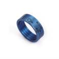 Classic Blue Titanium Steel Ring Couple Wholesale Stainless Steel Ring Jewelry One Piece Delivery