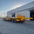 Export to Outer Mongolia: 13 meter awkward semi trailer, 2.55 meter flat transport vehicle