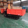 Small tracked truck mounted crane with adjustable gear range for mountain and hilly tracked transport vehicles