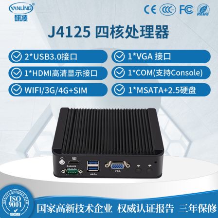 Yanling N25 Celeron J4125 quad core processor quad network mini host edge computing box
