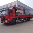 Rear eight wheel crane Dongfeng F5 rear double axle Sany 12 ton straight arm truck mounted crane