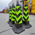 Hongfuxi 90cm rubber road cone thickened plastic square cone parking lot barrier cone spot sales