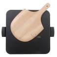 Square black pizza slate set, bread baking two-piece set, pizza baking plate, oven, barbecue stone outlet customization