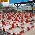 Scaffolds for placing steel bars on the construction site. Stacking of steel bars on the construction site. Scaffolds for steel bars on the construction site. Ruishuo has a large stock of steel bars in stock