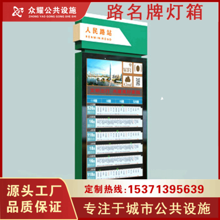 Customized manufacturer of city guide signs, rolling light box, road signage, public display, free design