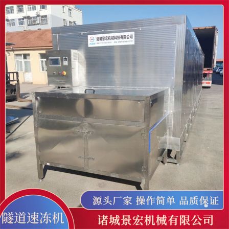 Durian meat tunnel type quick freezing machine Wonton quick freezing equipment large dumpling single freezing machine manufacturer